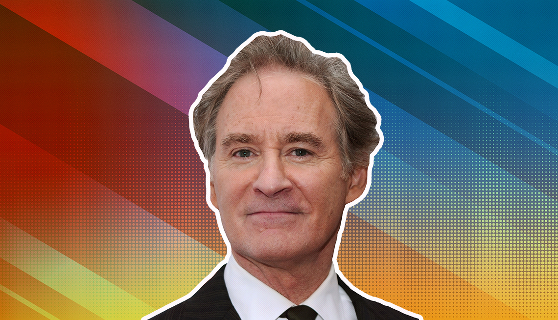 item 8 of Gallery image - kevin kline outlined against a rainbow ombre background