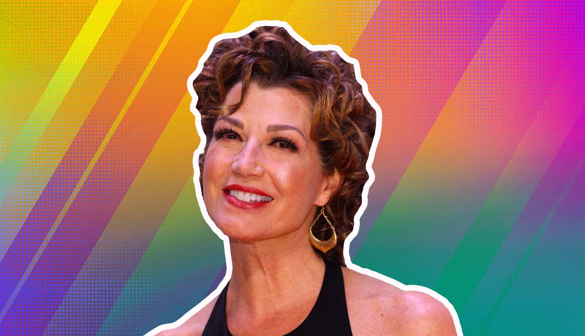 item 6 of Gallery image - amy grant outlined against a rainbow ombre background