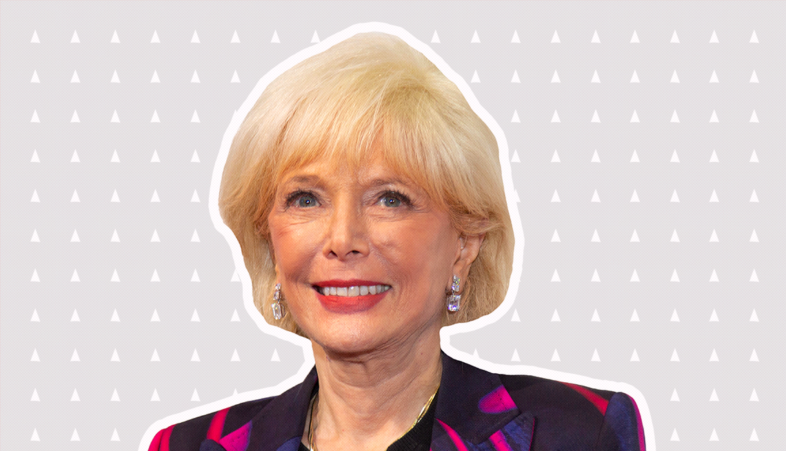 item 16 of Gallery image - lesley stahl against light gray background with mini triangles