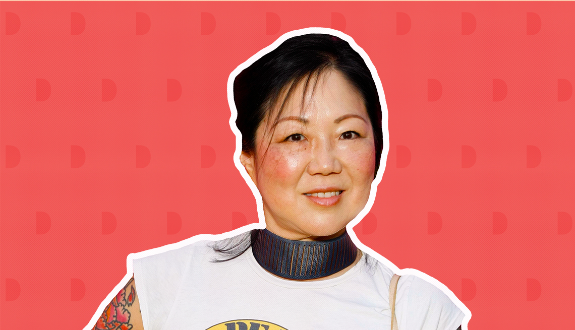 item 27 of Gallery image - margaret cho on pink background with mini shapes