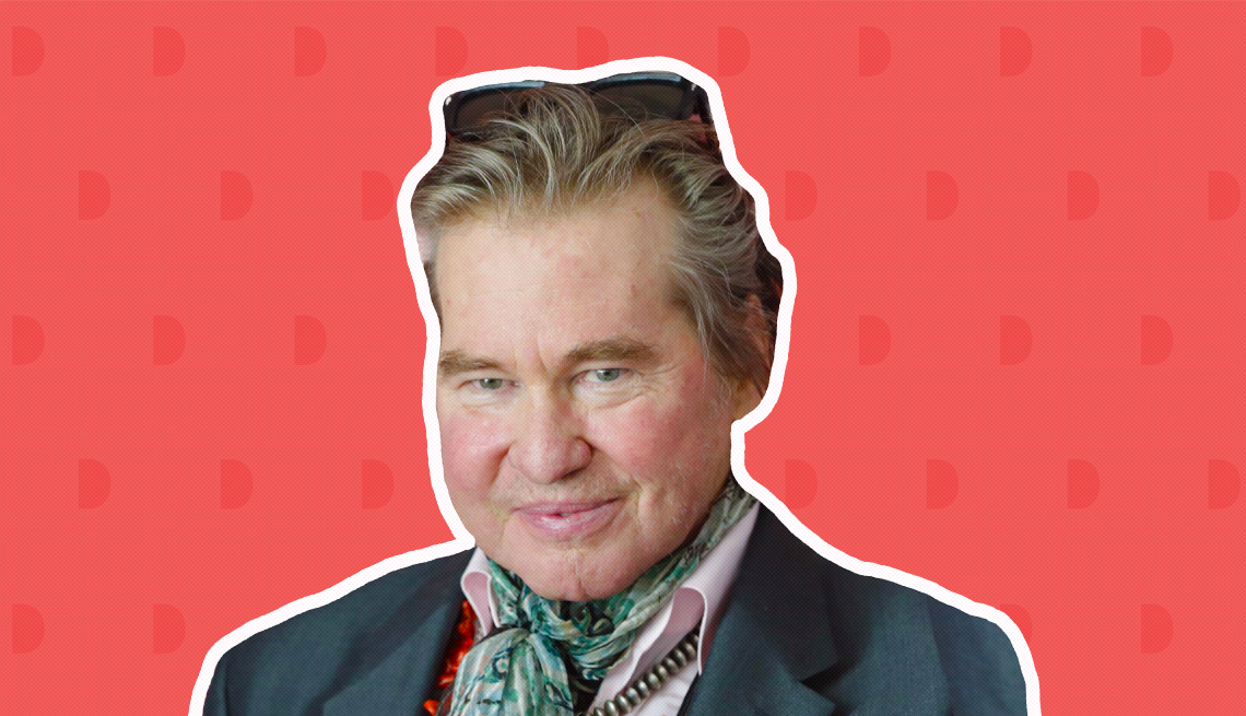 item 1 of Gallery image - val kilmer against dark pink background with mini shapes