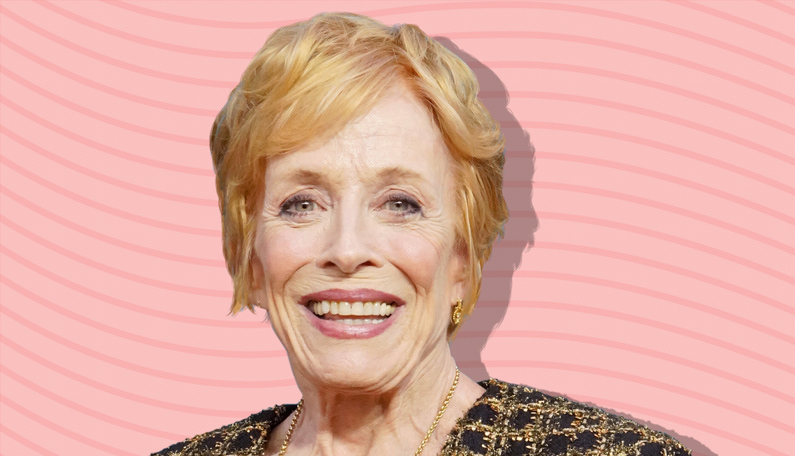 item 18 of Gallery image - holland taylor against light pink background with curved lines going horizontally from one end to the other