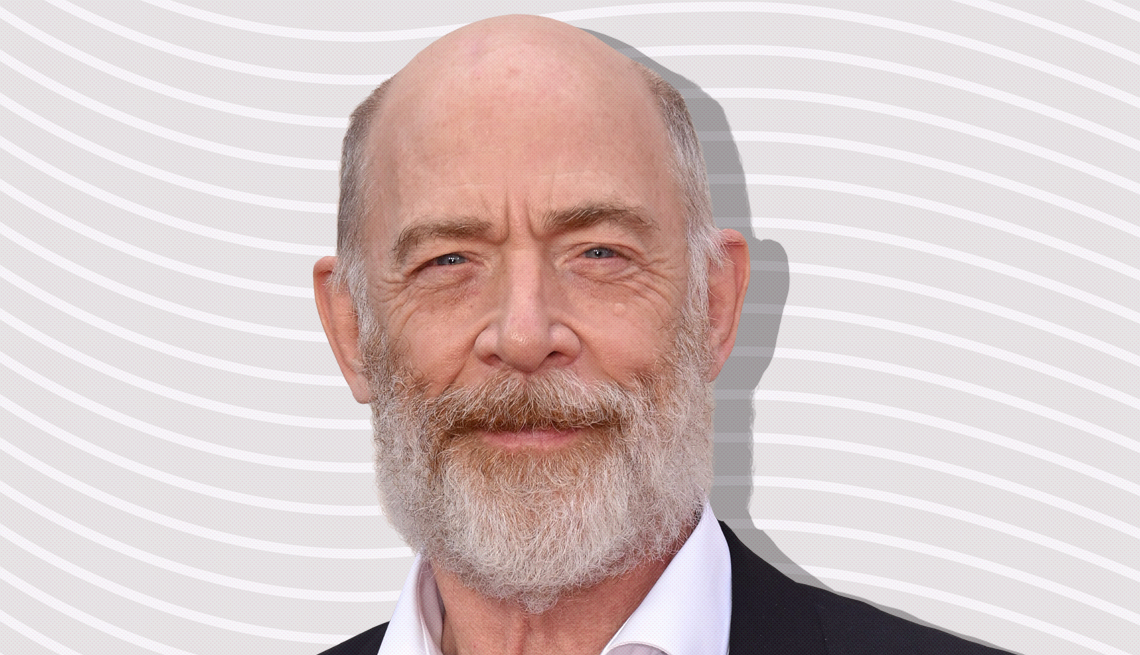 item 23 of Gallery image - j k simmons against gray background with curved lines going horizontally from one end to the other