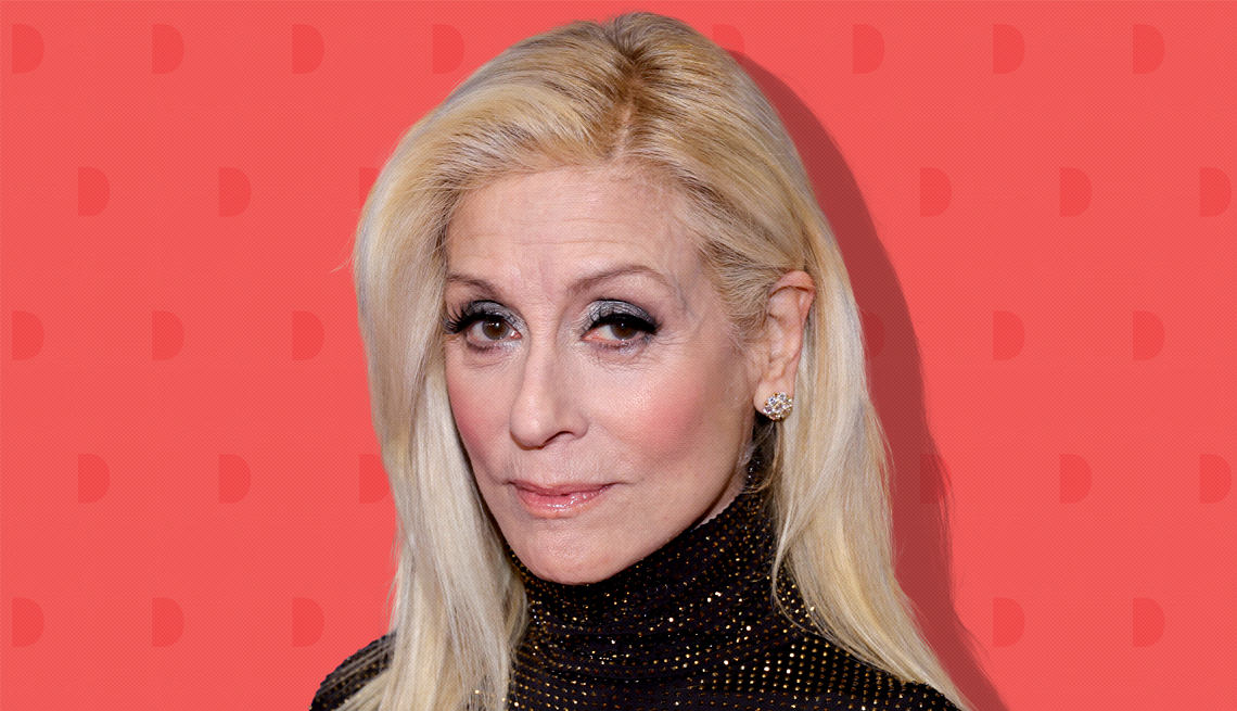 item 20 of Gallery image - judith light on dark pink background with mini shapes
