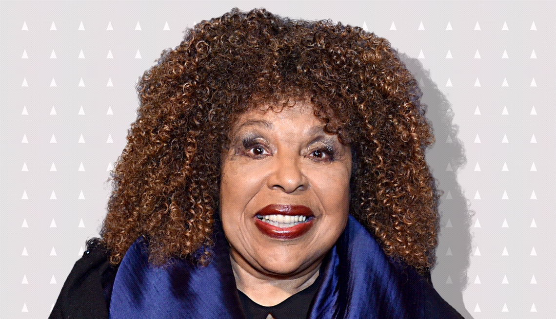 item 19 of Gallery image - roberta flack against light gray background with mini triangles