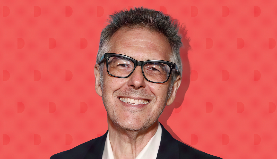 item 31 of Gallery image - ira glass on dark pink background with mini shapes