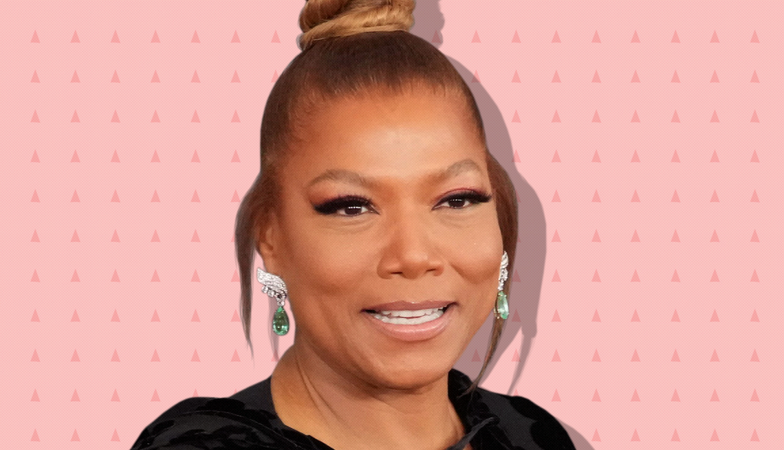 item 16 of Gallery image - queen latifah against light pink background with mini triangles