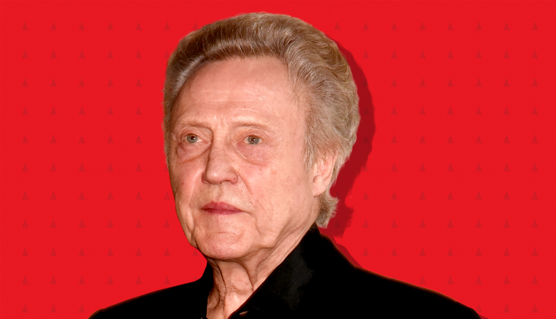 item 3 of Gallery image - christopher walken against red background with mini triangles