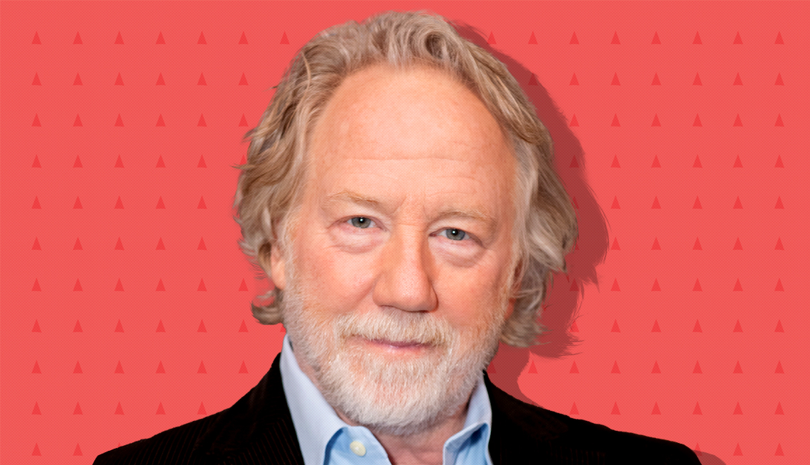 item 19 of Gallery image - timothy busfield on dark pink background with mini triangles