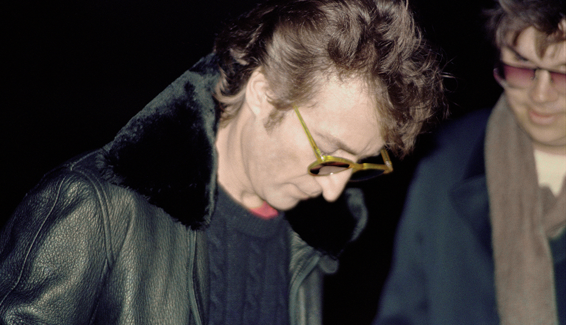 item 24 of Gallery image - John Lennon with Mark David Chapman