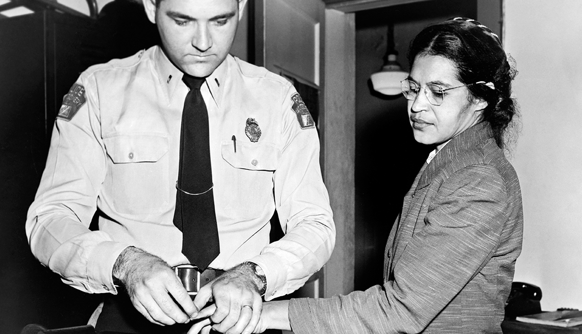 item 31 of Gallery image - Rosa Parks being fingerprinted by a white policeman