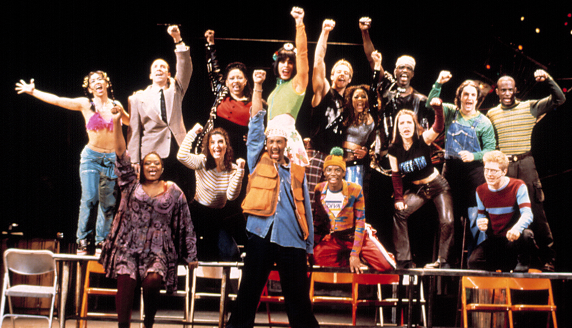 item 2 of Gallery image - Scene from the play 'Rent' in 1996
