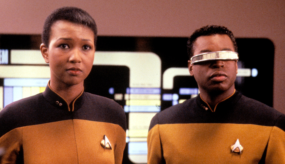 Mae Jemison, LeVar Burton, 1987-94, Season 6, Ep.6.24-Second Chances of “Star Trek: The Next Generation. 05/22/93.  