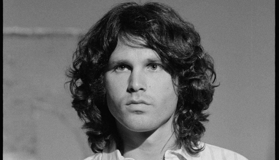 item 5 of Gallery image - Portrait of American singer Jim Morrison