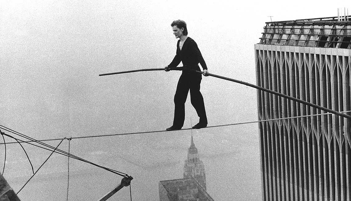 item 25 of Gallery image - Philippe Petit walks on a tightrope between the Twin Towers (1974)