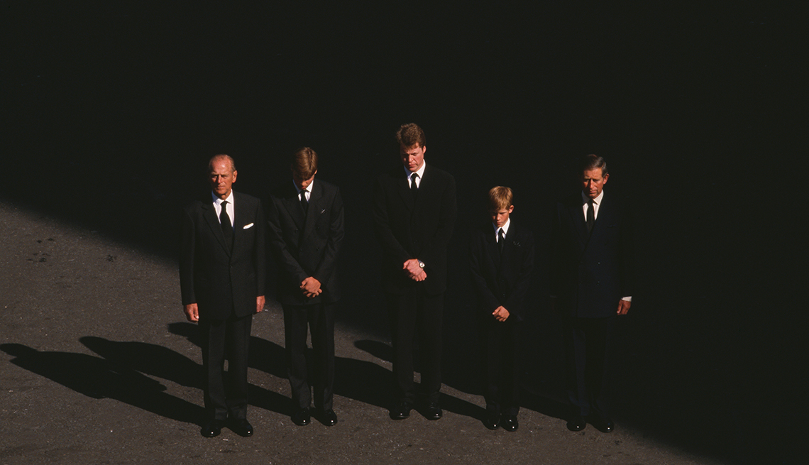 item 25 of Gallery image - Royal family members at funeral of Princess Diana