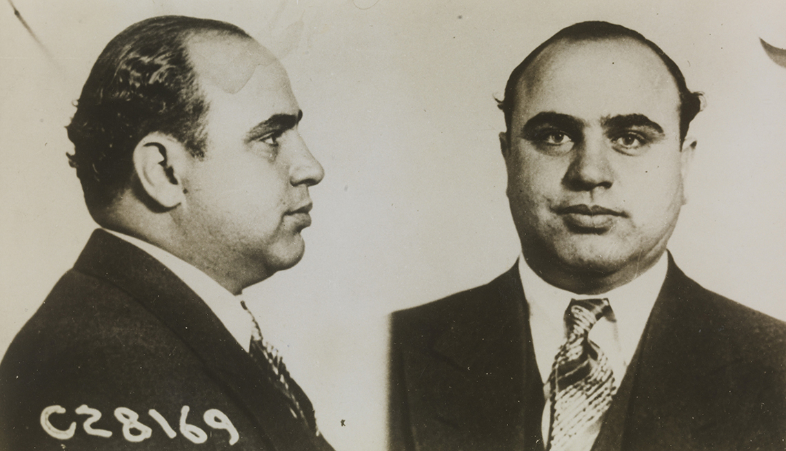 item 15 of Gallery image - al capone mugshot side profile next to front view