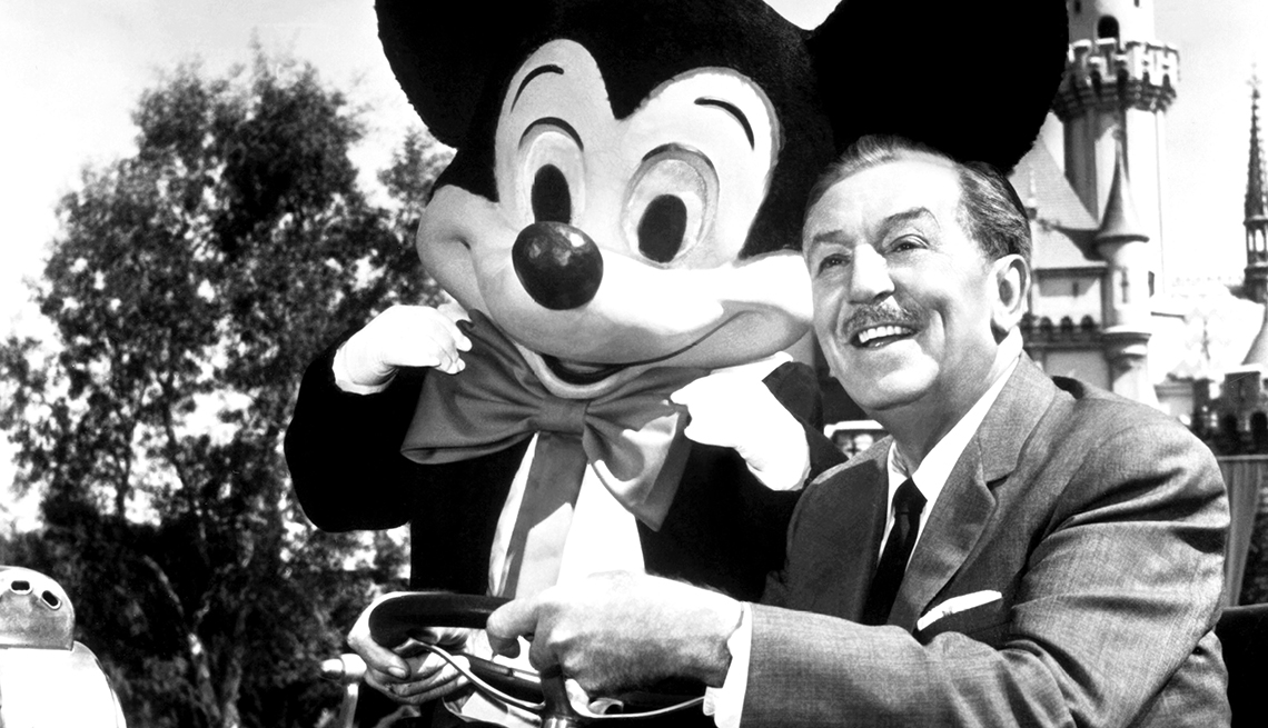 item 17 of Gallery image - walt disney with mickey mouse at disneyland