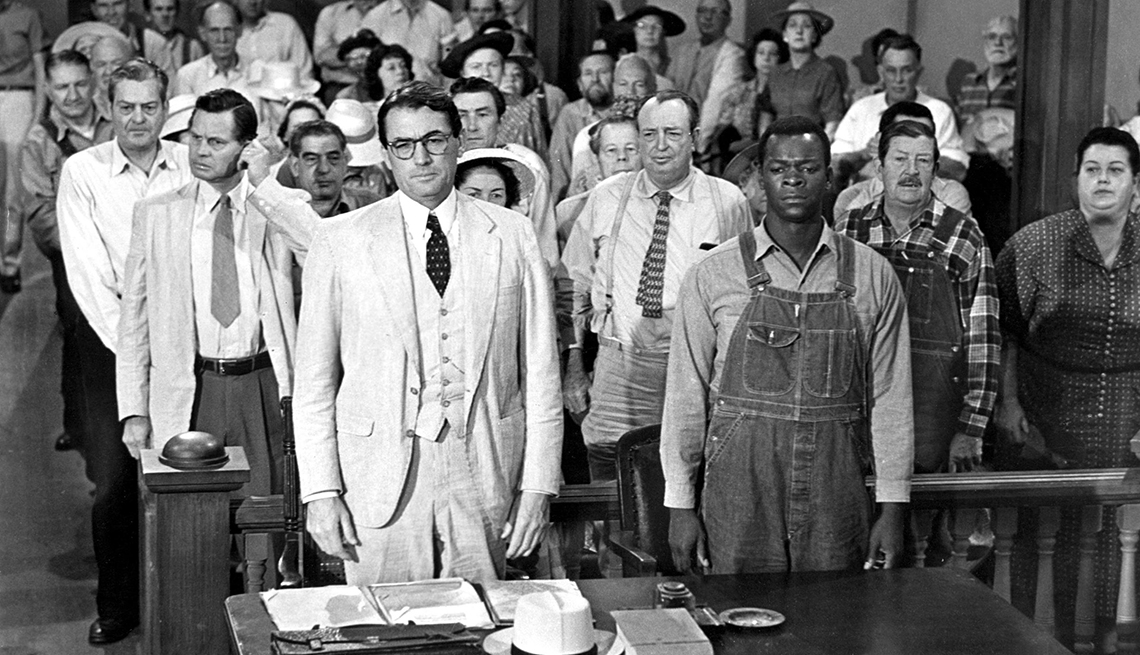 item 7 of Gallery image - people in courtroom in a still from to kill a mockingbird