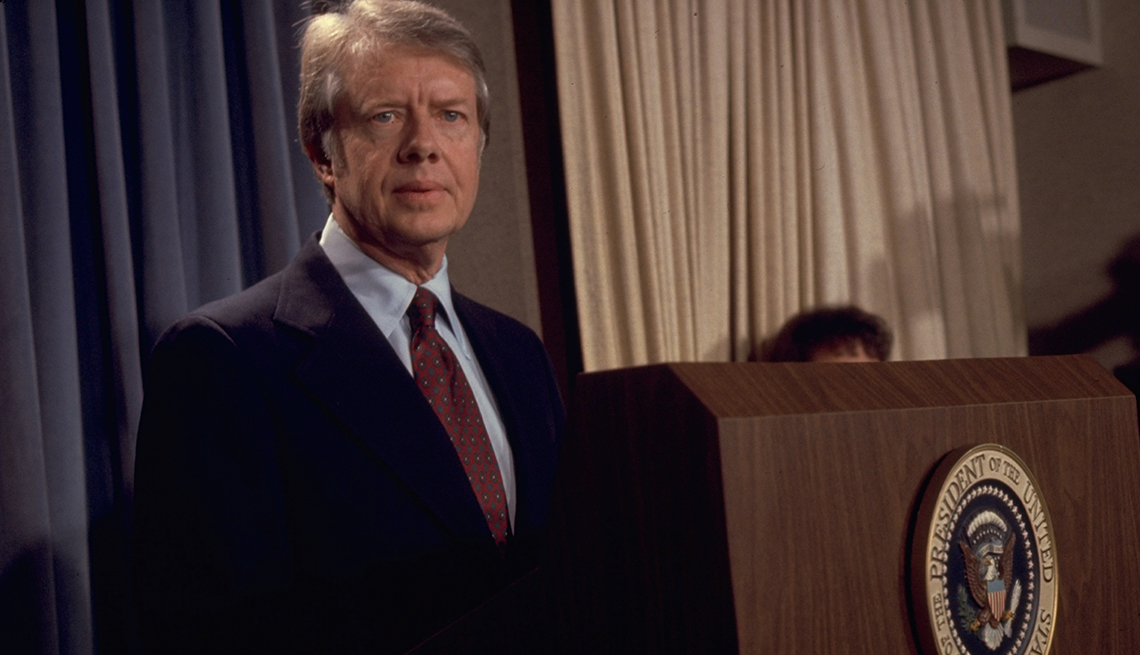 item 11 of Gallery image - president jimmy carter standing at podium in white house