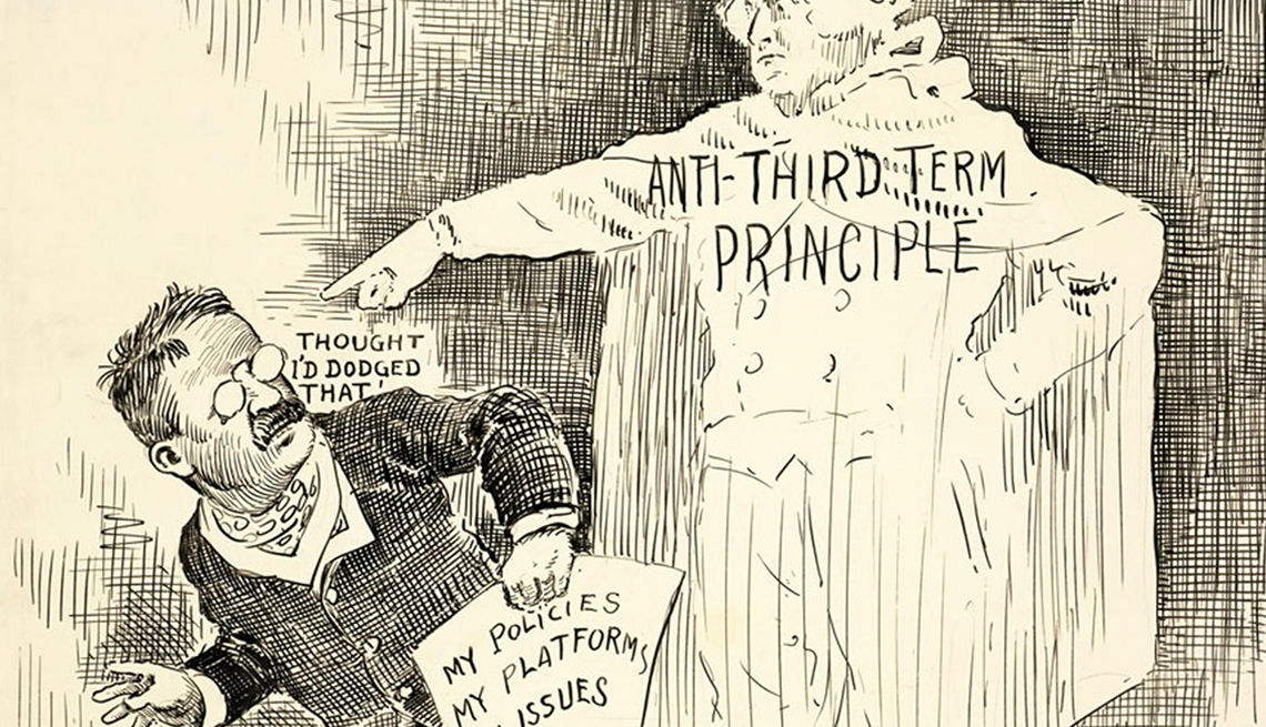 item 2 of Gallery image - political cartoon that says anti-third term principle