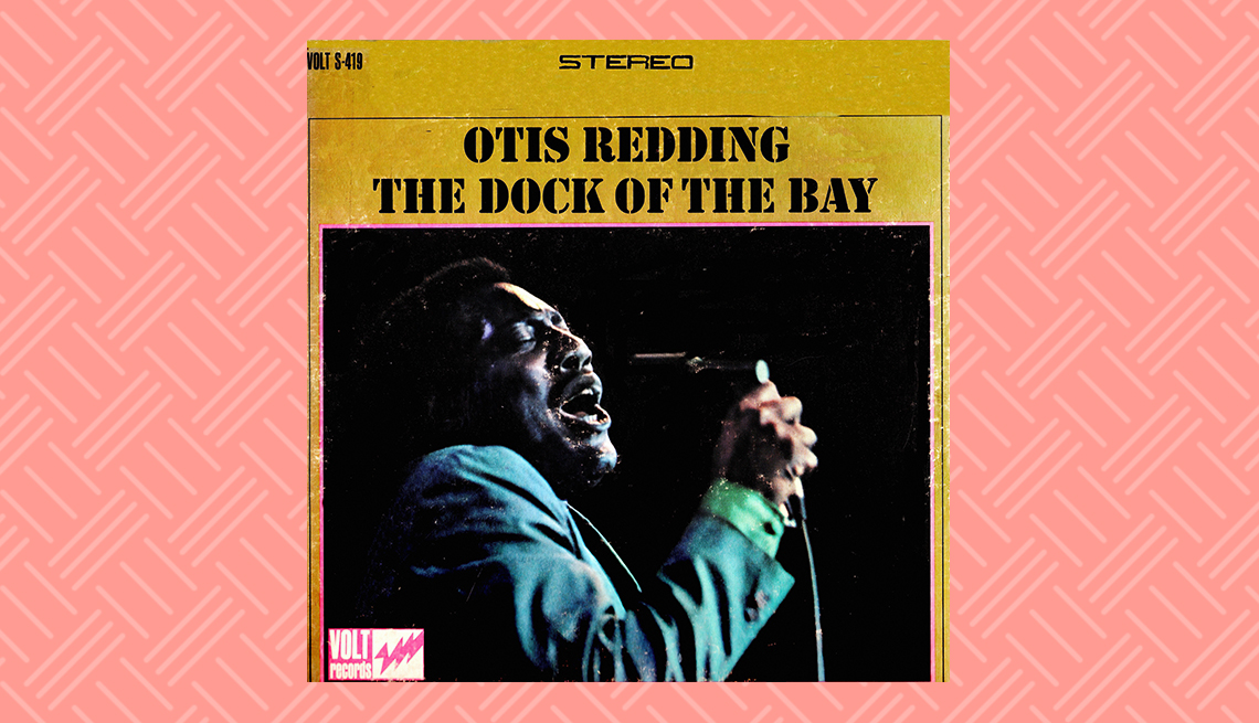 item 4 of Gallery image - cover of otis redding's the dock of the bay on pink background