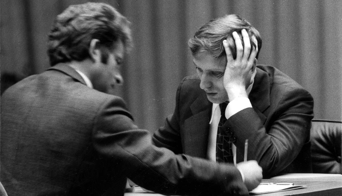 item 30 of Gallery image - World chess champion Boris Spassky (left) during his series of matches with Bobby Fischer, the American challenger, in Reykjavik, Iceland