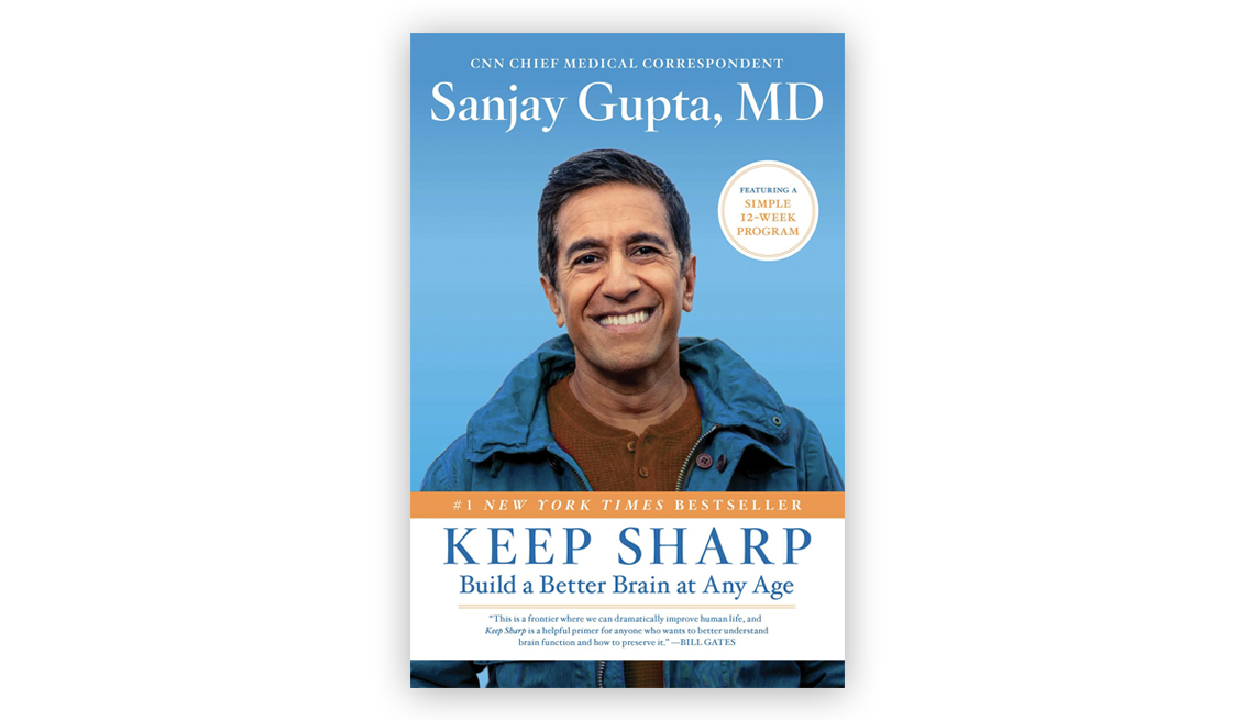 Book cover of 'Keep Sharp' by Dr. Sanjay Gupta with image of the author