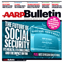 cover of march 2022 a a r p bulletin the future of social security
