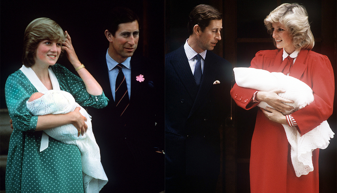 item 3 of Gallery image - Left: Princess Diana, Prince Charles and Prince William; Right: Prince Charles, Princess Diana and Prince Harry