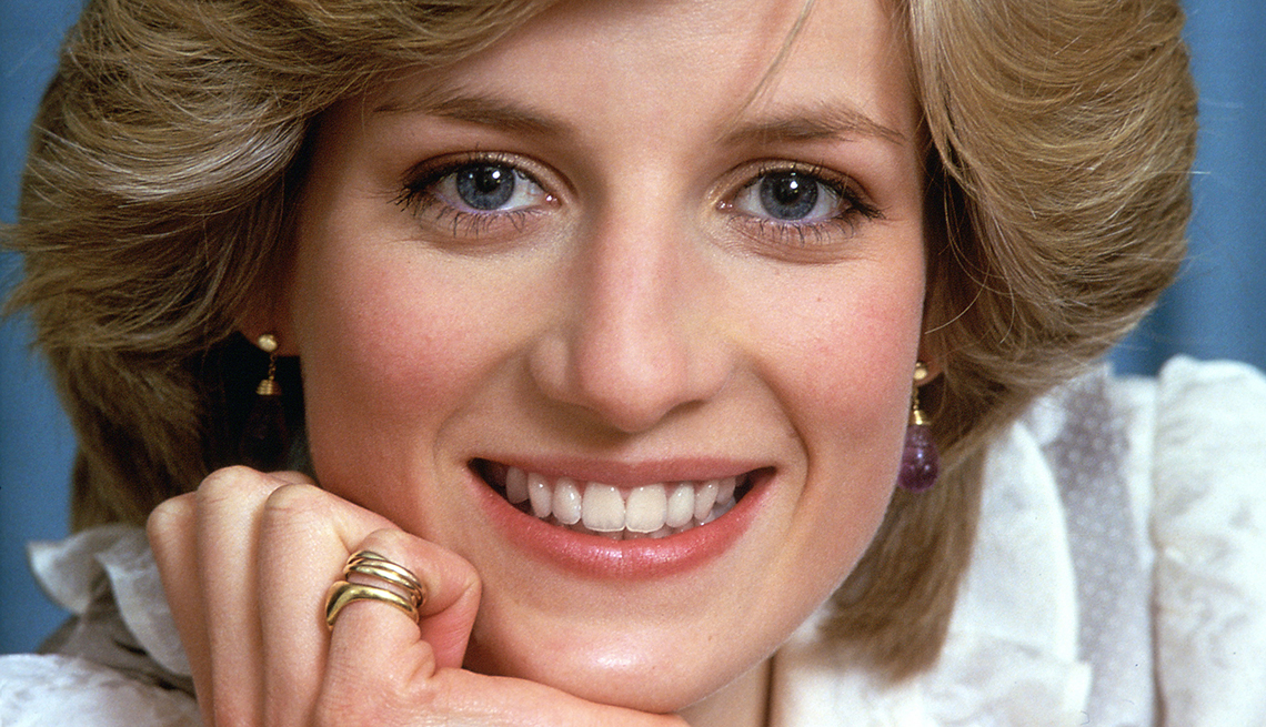 Diana, Princess Of Wales, smiling during a private photo session