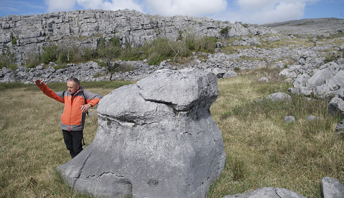 Tony Kirby is an export on the topography of Ireland’s Burren National Park. 