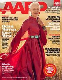 a a r p the magazine cover december 2022 / january 2023; helen mirren on cover