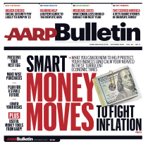 cover of october 2022 a a r p bulletin smart money moves