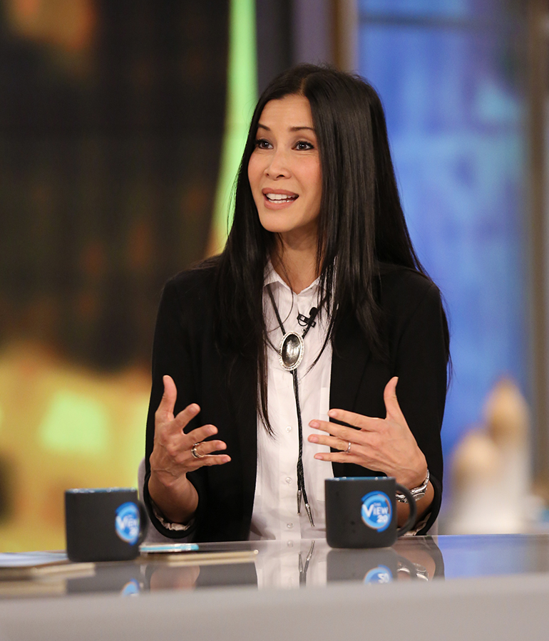 lisa ling sitting at desk in a still from the view
