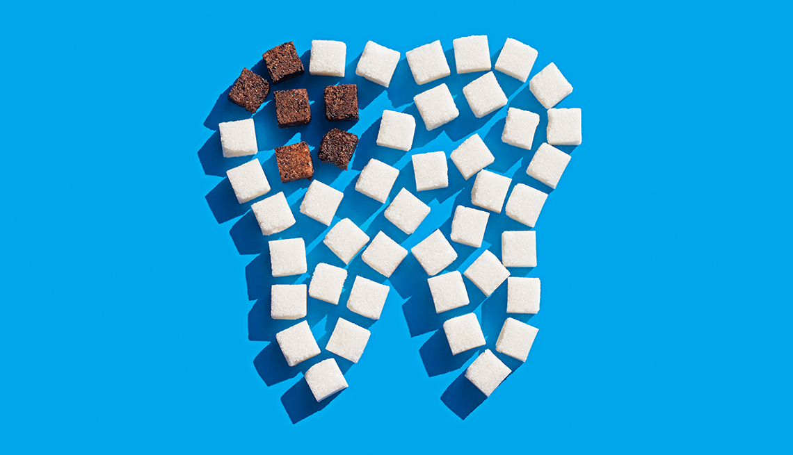 sugar squares in shape of a tooth