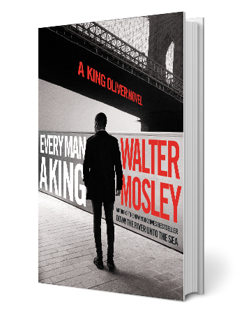 book cover of every man a king by walter mosley; back of man is shown in between words