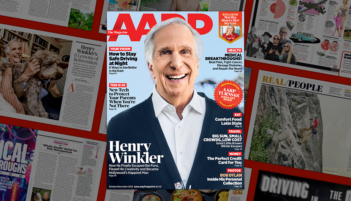 AARP The Magazine October/November 2023 issue featuring Henry Winkler
