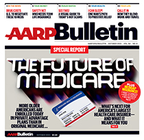 AARP October 2023 Bulletin cover; The Future of Medicare