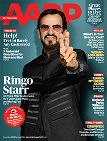 AARP The Magazine cover December 2023/January 2024 featuring Ringo Starr