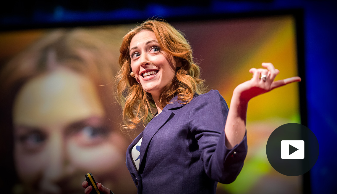 Kelly McGonigal speaks at TEDGlobal 2013: Think Again. June, 2013, Edinburgh, Scotland