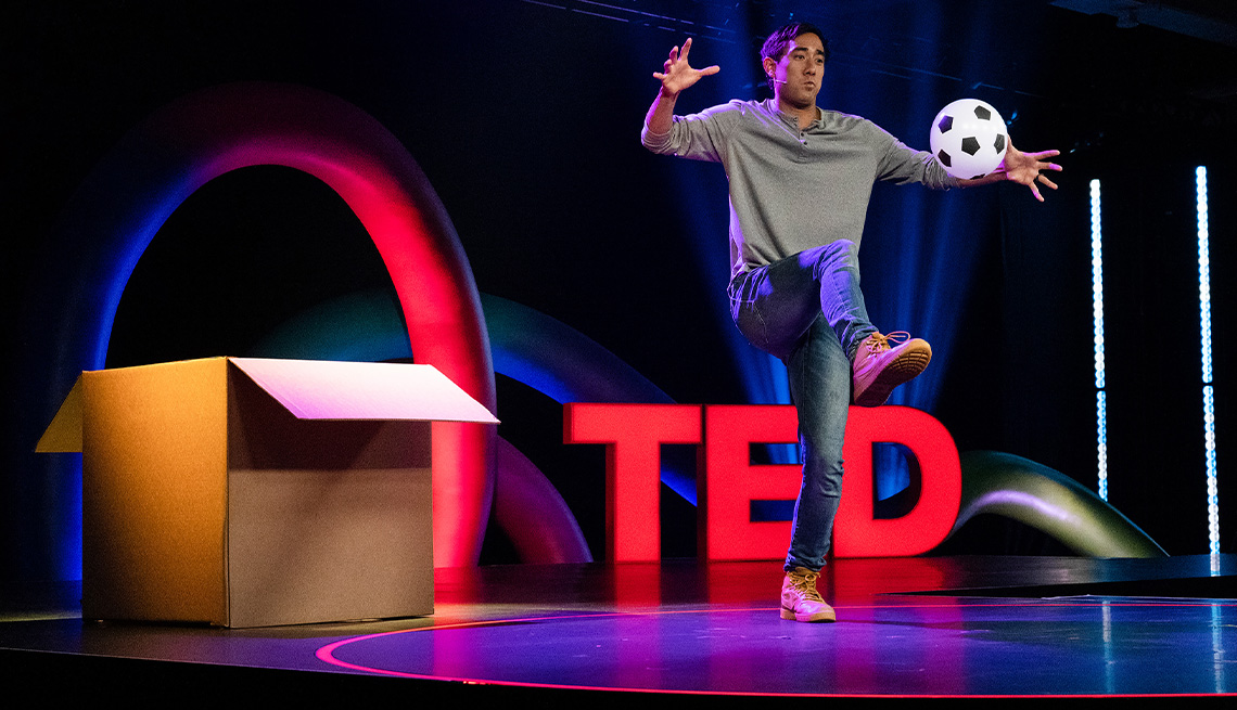 Zach King speaks at TEDMonterey on August 3, 2021