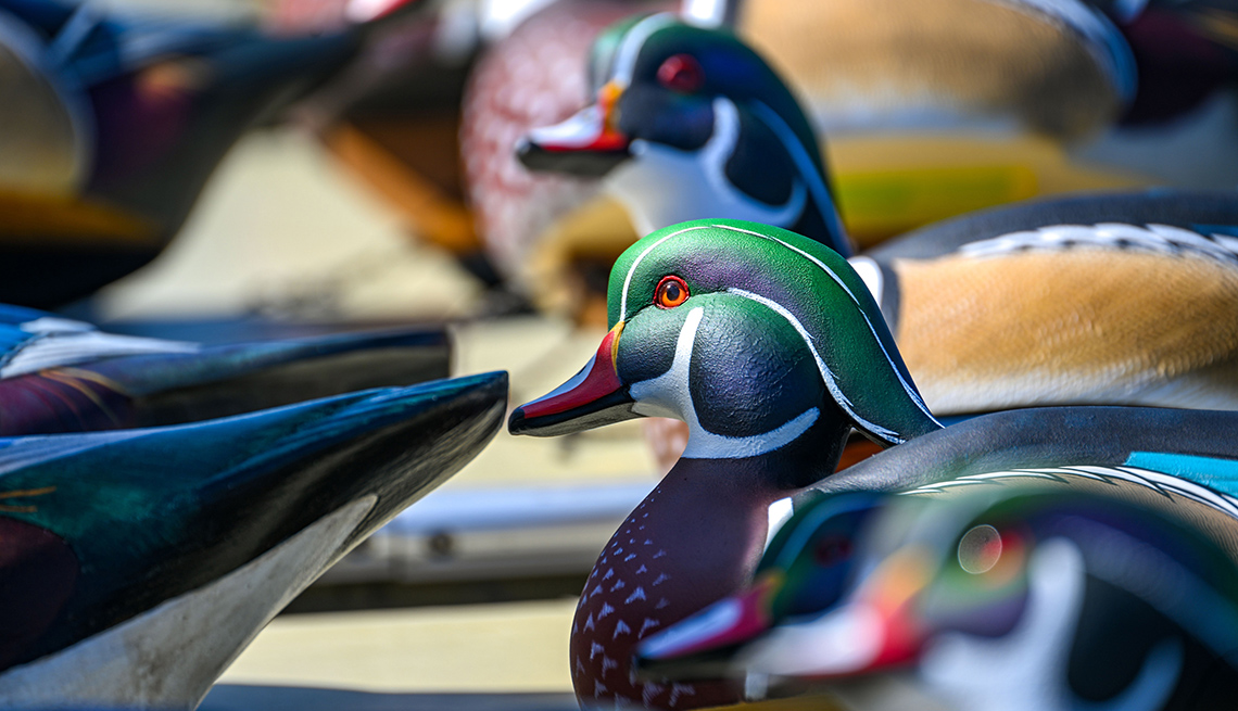 item 9 of Gallery image - close-up of colorful wood duck decoys