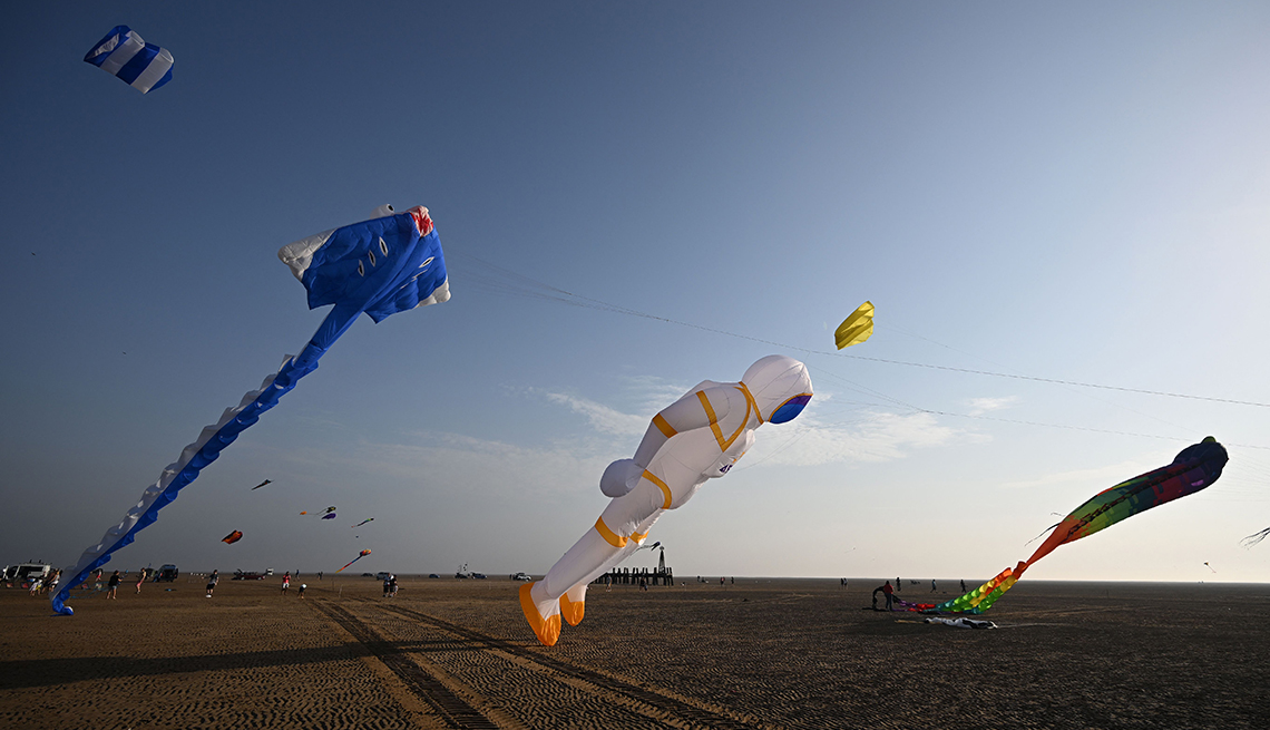 item 10 of Gallery image - kites are flown during the St. Annes Kite Festival near Blackpool, northwest England. 
