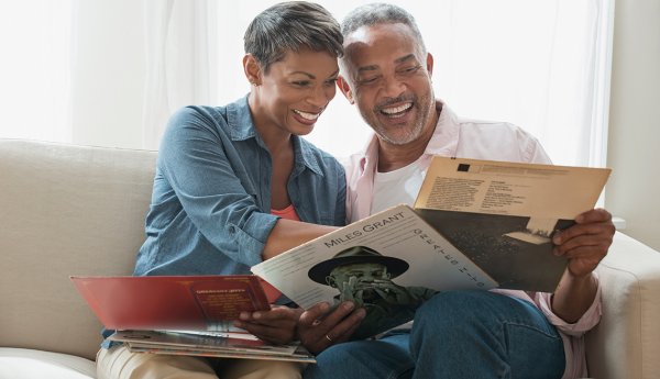 Retired couple happy