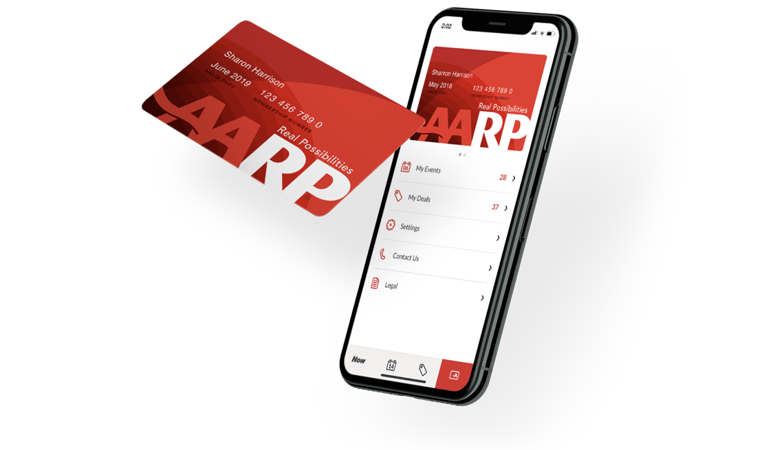 View of AARP Card and AARP App