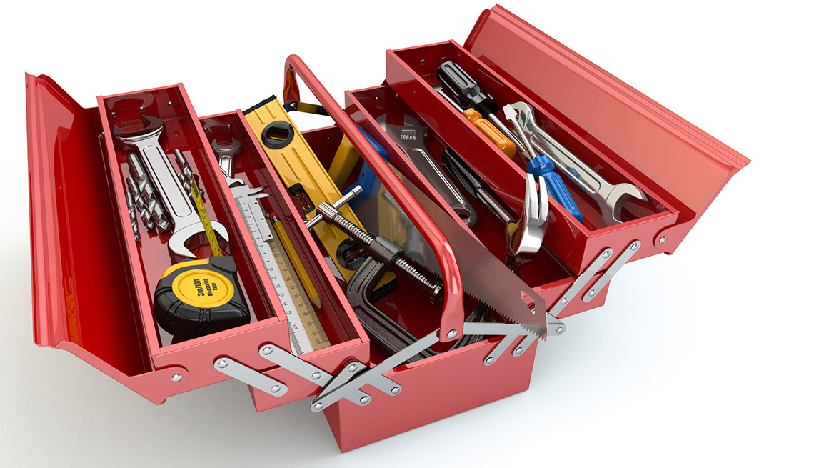 Easiest Things to Sell at a Yard Sale - Toolbox with tools 