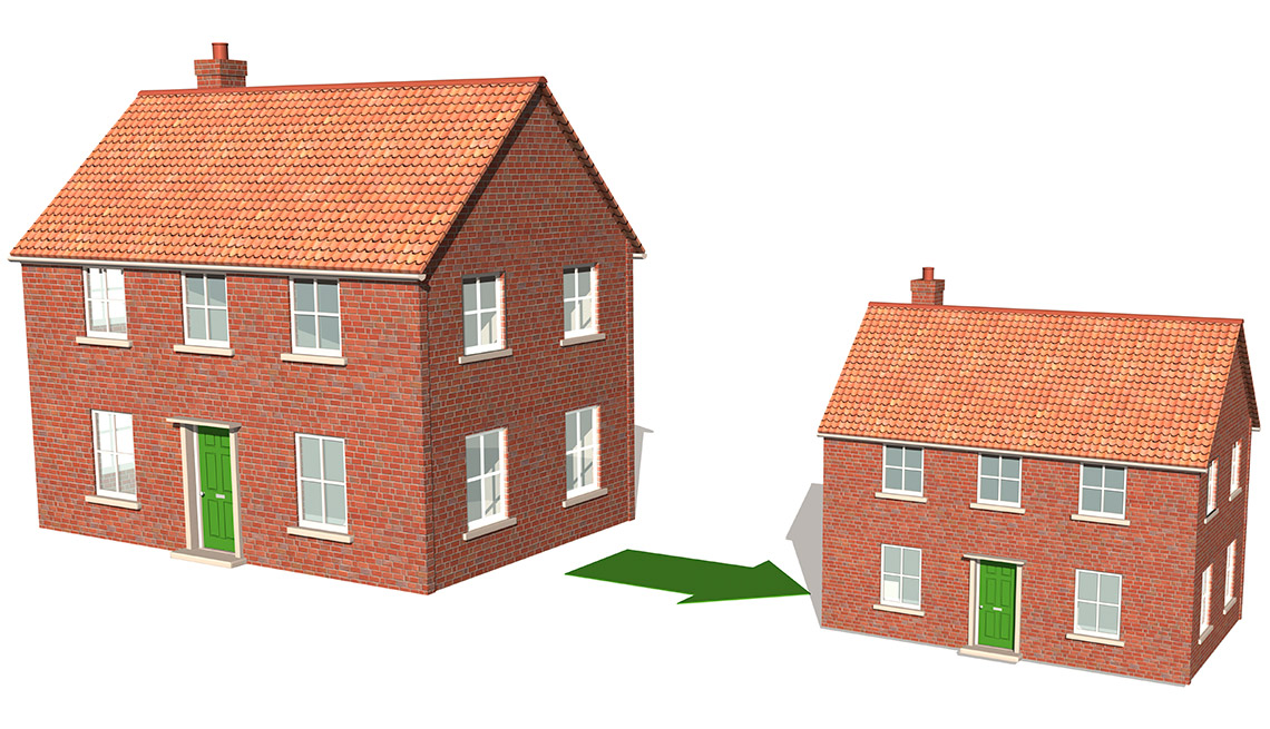 item 1 of Gallery image - Dibujo de una casa grande y una segunda casa con pequena - Formas de reducir tu espacio