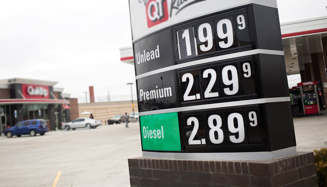 unleaded gas advertised below two dollars a gallon, Shocking money facts of 2015 