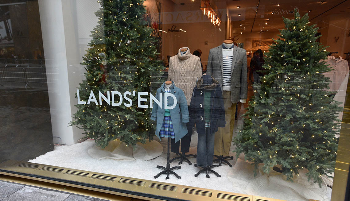 Store front view of Lands' End opening of the NYC Pop-Up 